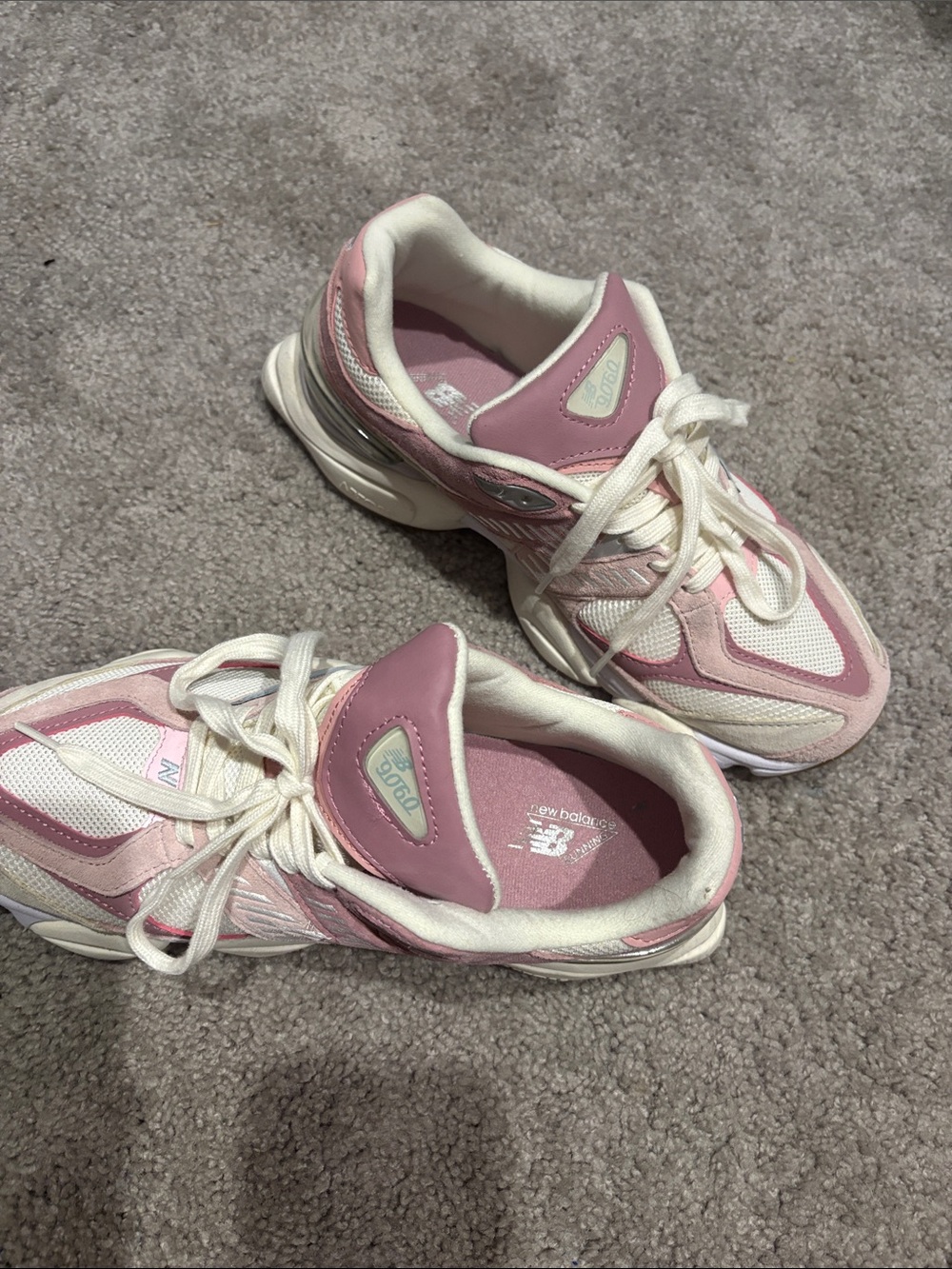 New Balance Pink & White Women's 9060 Sneakers - Picture 4 of 4